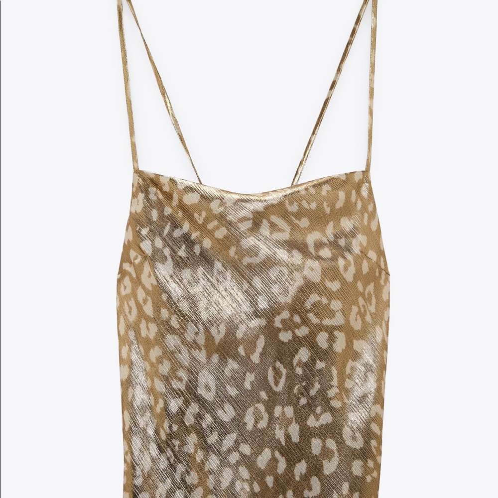 ZARA Satin Midi Camisole Dress NWT - Picture 2 of 5